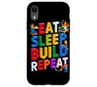 EAT SLEEP BUILD REPEAT Master Builder Building Bricks Blocks Case for iPhone XR