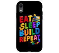 EAT SLEEP BUILD REPEAT Master Builder Building Bricks Blocks Case for iPhone XR