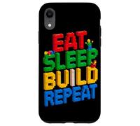 EAT SLEEP BUILD REPEAT Master Builder Building Bricks Blocks Case for iPhone XR