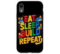 EAT SLEEP BUILD REPEAT Master Builder Building Bricks Blocks Case for iPhone XR