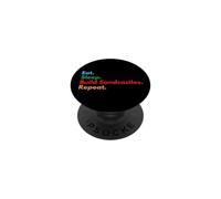 Eat Sleep Build Sandcastles Repeat for Beach and Sand Lovers PopSockets Adhesive PopGrip