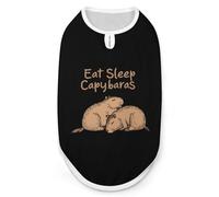 Eat Sleep Capybaras Dog And Cat Clothes Pet Summer Sleeveless T Shirt Basic Vest 2XL