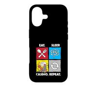 Eat Sleep Casino Repeat Gambling Poker Chips Dice Case for iPhone 17