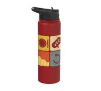 Eat Sleep Chart Repeat Cycle Funny Graph Stainless Steel Insulated Water Bottle