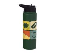 Eat Sleep Chart Repeat Cycle Funny Graph Stainless Steel Insulated Water Bottle