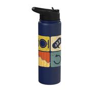 Eat Sleep Chart Repeat Cycle Funny Graph Stainless Steel Insulated Water Bottle