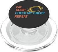 Eat Sleep Check My Lineup Repeat Fantasy Football PopSockets PopGrip for MagSafe