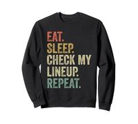 Eat Sleep Check My Lineup Repeat Funny Fantasy Football Sweatshirt