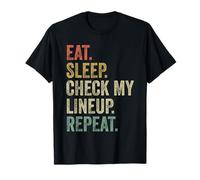 Eat Sleep Check My Lineup Repeat Funny Fantasy Football T-Shirt