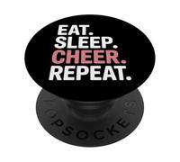 Eat Sleep Cheer Repeat Cheerleader Practice Squad PopSockets Adhesive PopGrip