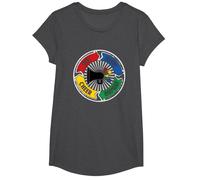 Eat Sleep Cheer Repeat Megaphone Cycle for Cheerleaders T-Shirt, Girls, Dark Heather Grey, Small