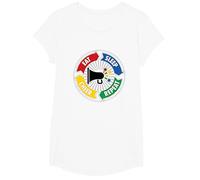 Eat Sleep Cheer Repeat Megaphone Cycle for Cheerleaders T-Shirt, Girls, White, Large