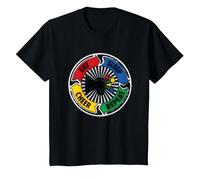 Eat Sleep Cheer Repeat Megaphone Cycle for Cheerleaders T-Shirt, Kids, Black, 8 Years