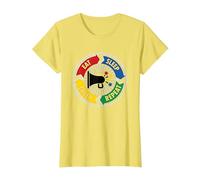 Eat Sleep Cheer Repeat Megaphone Cycle for Cheerleaders T-Shirt, Women, Lemon, 3XL