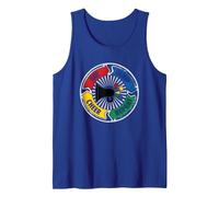 Eat Sleep Cheer Repeat Megaphone Cycle for Cheerleaders Tank Top, Men, Royal Blue, XXL