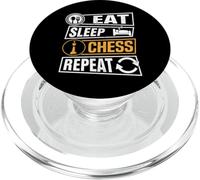 Eat Sleep Chess Repeat Funny Chess Lover PopSockets PopGrip for MagSafe