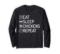 Eat Sleep Chickens Repeat Hen Chicken Lover Long Sleeve T-Shirt