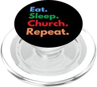 Eat Sleep Church Repeat - Churchgoers & Sunday Worship Group PopSockets PopGrip for MagSafe