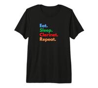 Eat Sleep Clarinet Repeat for Clarinet Players and Lovers Premium T-Shirt