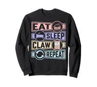 Eat Sleep Claw Repeat Claw Machine Arcade Game Sweatshirt