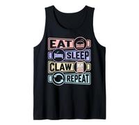 Eat Sleep Claw Repeat Claw Machine Arcade Game Tank Top