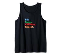 Eat Sleep Cliff Dive Repeat for Cliff Divers and Lovers Tank Top