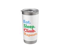 Eat Sleep Climb Repeat for Rock Climbers and Climbing Lovers Stainless Steel Insulated Tumbler