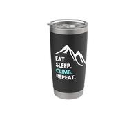 Eat Sleep Climb Repeat Funny Rock Mountain Climbing Boulder Stainless Steel Insulated Tumbler