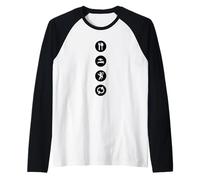 Eat Sleep Climb Repeat. Rock Climbing, Funny Bouldering Gift Raglan Baseball Tee