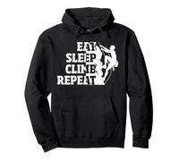 Eat Sleep Climb Repeat Rock Climbing Hobby Quote Pullover Hoodie