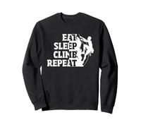 Eat Sleep Climb Repeat Rock Climbing Hobby Quote Sweatshirt