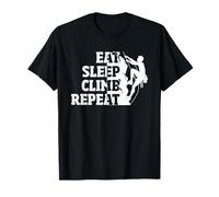 Eat Sleep Climb Repeat Rock Climbing Hobby Quote T-Shirt