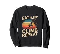 Eat Sleep Climb Repeat Rock Climbing Retro Sweatshirt