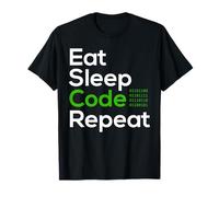 Eat Sleep Code Binary Programmer Life Tech Humor T-Shirt