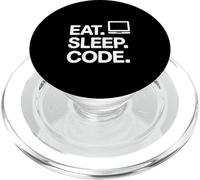 Eat Sleep Code Laptop Developer Programming Lifestyle PopSockets PopGrip for MagSafe