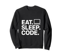 Eat Sleep Code Minimalist Laptop Developer Design Sweatshirt