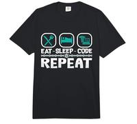 Eat Sleep Code Repeat Coding Icd Programmer Medical Coder Comfort Colors Adult Heavyweight T-Shirt