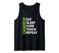 Eat Sleep Code Repeat Coding Stem Teacher Computer Science Tank Top