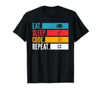 Eat Sleep Code Repeat for Fun Software Programmers T-Shirt