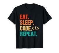 Eat Sleep Code Repeat Funny Programming Coding T-Shirt