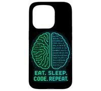 Eat. Sleep. Code. Repeat. Programmer Life Case for iPhone 15 Pro