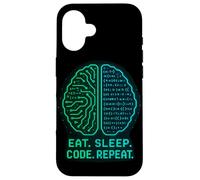 Eat. Sleep. Code. Repeat. Programmer Life Case for iPhone 16
