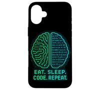 Eat. Sleep. Code. Repeat. Programmer Life Case for iPhone 16 Plus