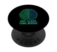 Eat. Sleep. Code. Repeat. Programmer Life PopSockets Adhesive PopGrip