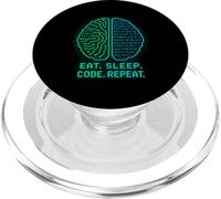 Eat. Sleep. Code. Repeat. Programmer Life PopSockets PopGrip for MagSafe