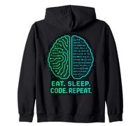 Eat. Sleep. Code. Repeat. Programmer Life Zip Hoodie