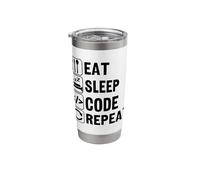 Eat Sleep Code Repeat Stainless Steel Insulated Tumbler