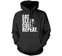 Eat Sleep Code Repeat Unisex Hoodie - Black Small
