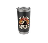 Eat Sleep Coffee Repeat Stainless Steel Insulated Tumbler