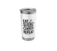 Eat Sleep Coffee Repeat Stainless Steel Insulated Tumbler